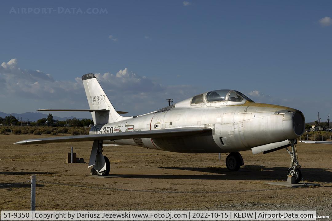 51-9350, General Motors F-84F Thunderstreak C/N Not found 51-9350, Republic F-84F Thunderstreak 51-9350 -  AF Flight Test Center Museum