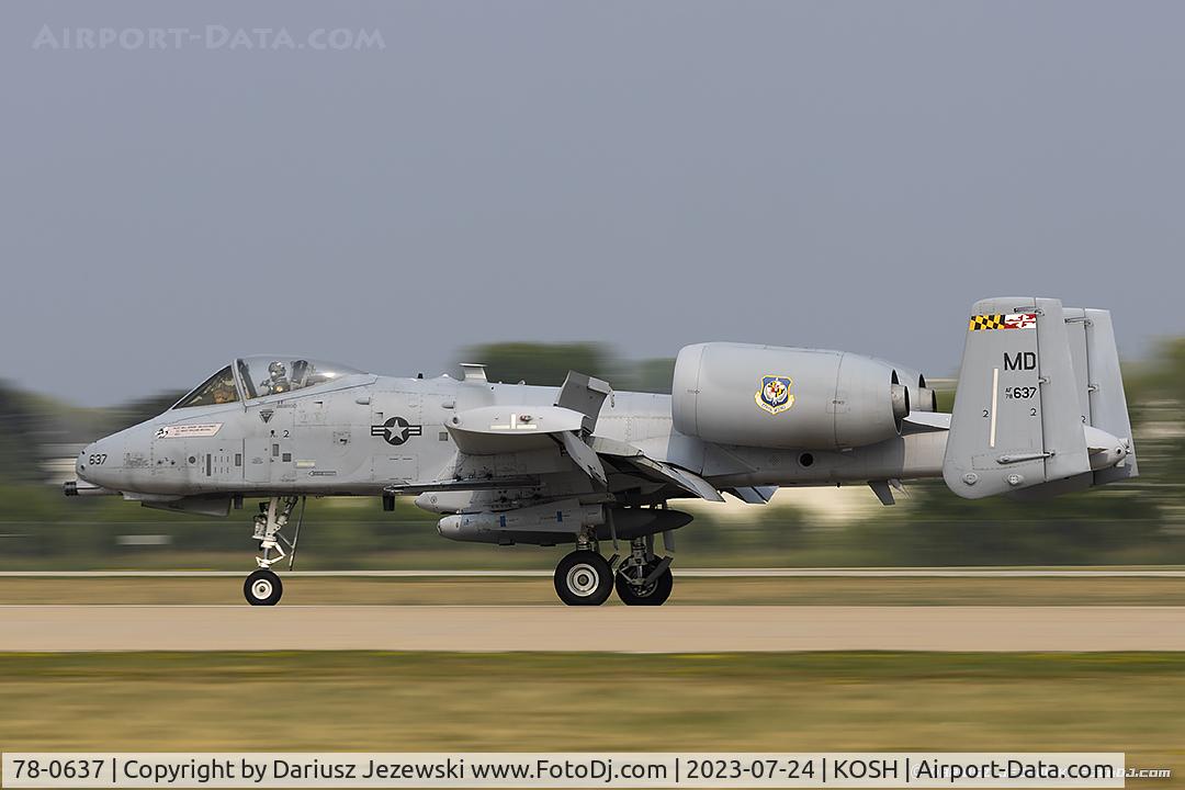 78-0637, 1978 Fairchild Republic A-10C Thunderbolt II C/N A10-0257, A-10C Thunderbolt 78-0637  from 104th FS 175th WG Martin State Airport, MD