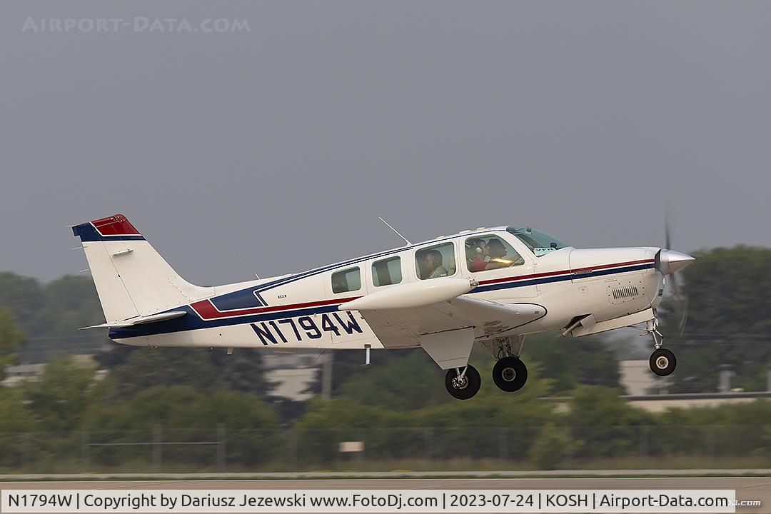 N1794W, 1972 Beech A36 Bonanza 36 C/N E-380, Beech A36 Bonanza  C/N E-380, N1794W