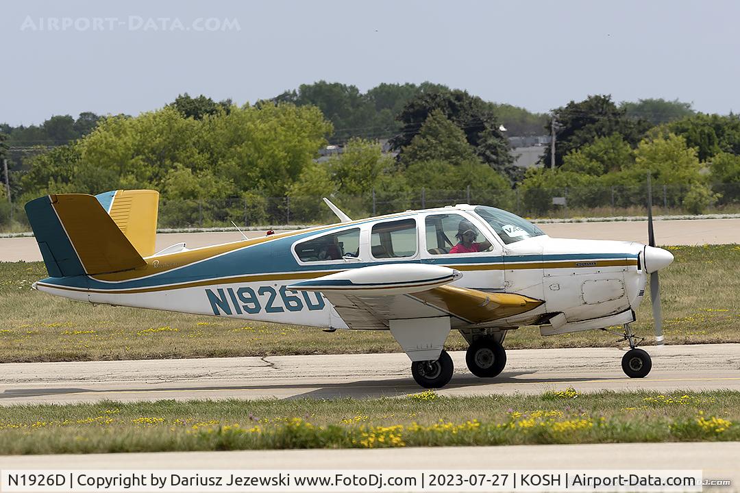 N1926D, 1956 Beech C35 Bonanza Bonanza C/N D-3198, Beech C35 Bonanza  C/N D-3198, N1926D