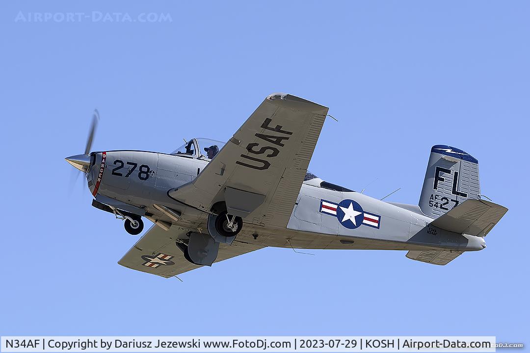 N34AF, Beech (CCF) T-34A (A45) Mentor C/N CCF34-51, Beech A45 (T-34A) Mentor  C/N CCF34-51, N34AF