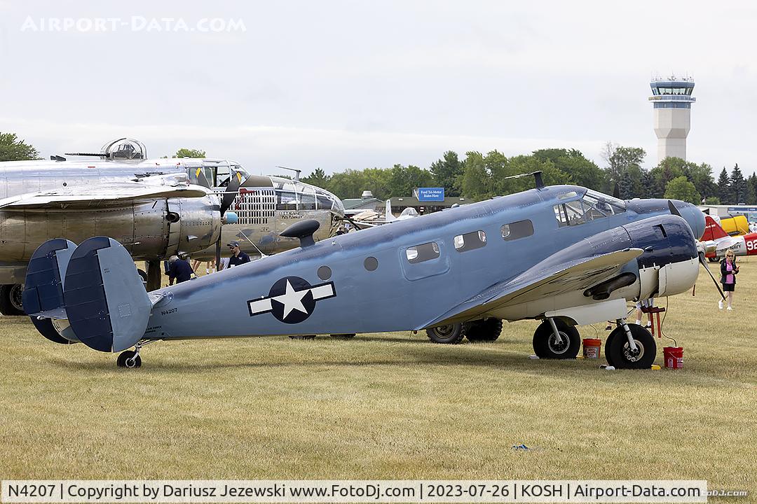 N4207, 1943 Beech UC-45J (RC-45J/SNB-5P/AT-7) Expeditor Expeditor C/N 4664, Beech RC-45J Expeditor  C/N 67124, N4207