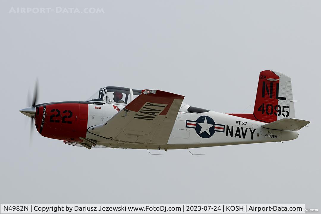 N4982N, Beech (CCF) T-34A (A45) Mentor C/N CCF34-64, Beech A45 (T-34A) Mentor  C/N 53-4095, N4982N