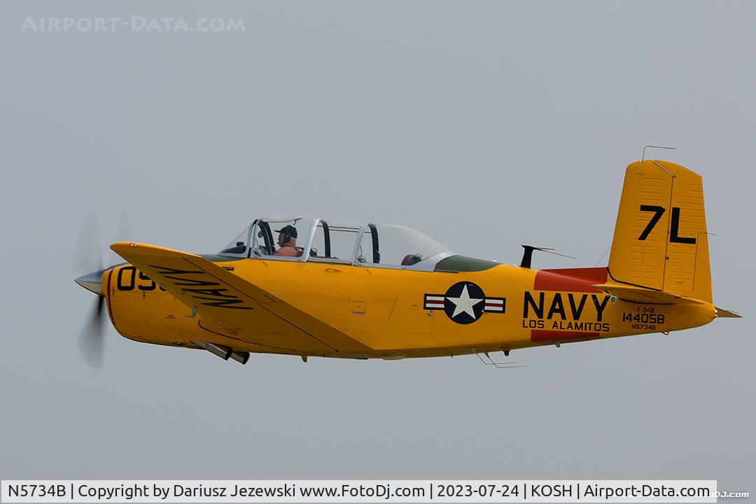 N5734B, 1956 Beech D-45 Mentor C/N BG-365, Beech D-45(T-34B) Mentor  C/N BG-365, N5734B
