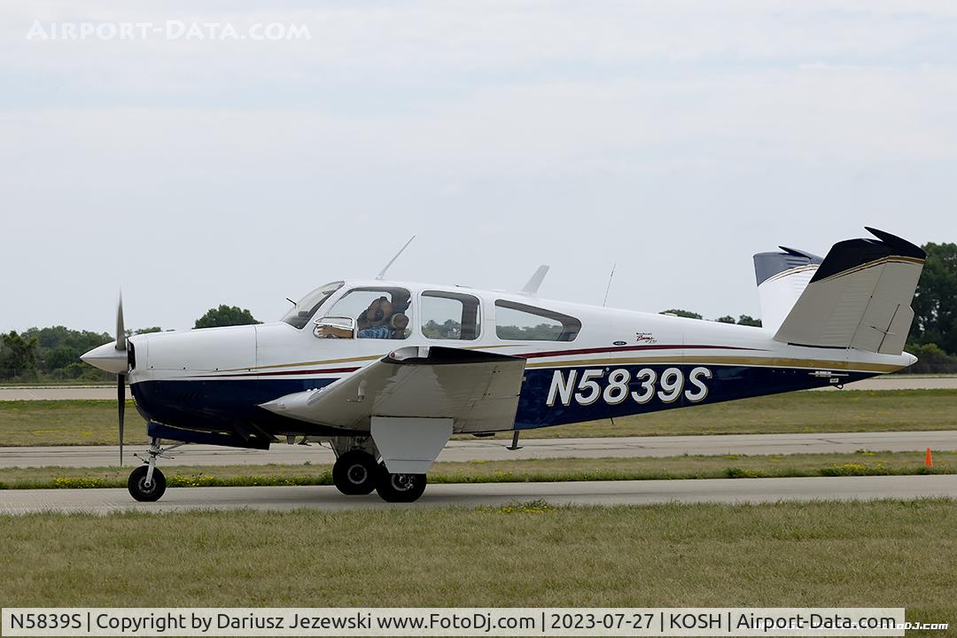 N5839S, 1964 Beech S35 Bonanza C/N D-7736, Beech S35 Bonanza  C/N D-7736, N5839S