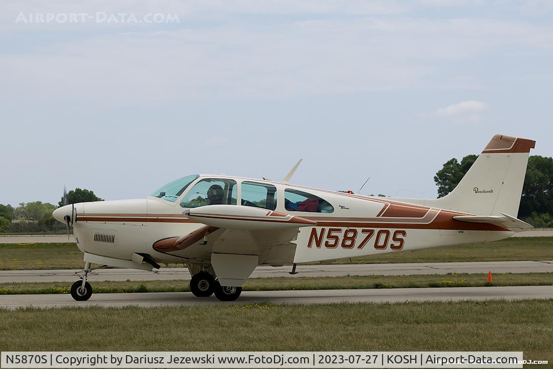 N5870S, 1965 Beech 35-C33 Debonair C/N CD-832, Beech 35-C33 Debonair  C/N CD-832, N5870S
