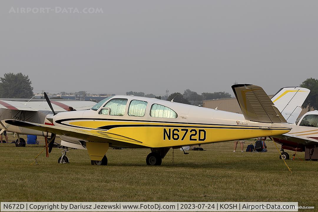N672D, 1963 Beech P35 Bonanza C/N D-7204, Beech P35 Bonanza  C/N D-7204, N672D