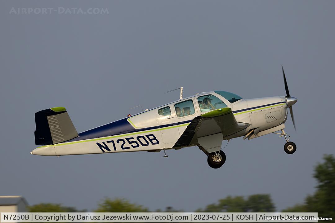N7250B, 1958 Beech J35 Bonanza C/N D-5586, Beech J35 Bonanza  C/N D-5586, N7250B