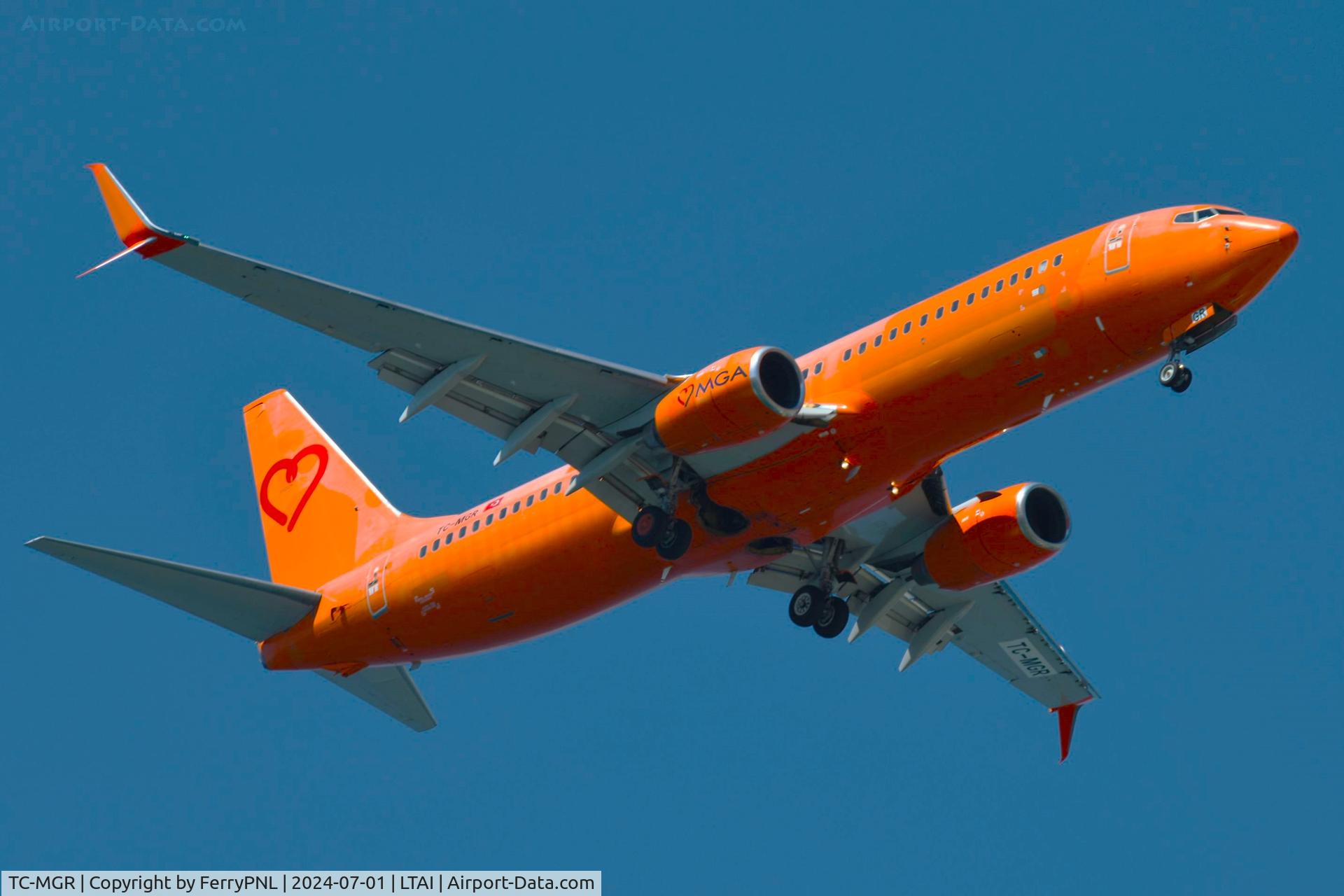 TC-MGR, 2001 Boeing 737-85F(WL) C/N 30569, Former Mango and SAA B738 ZS-SJN operated by MGA now.