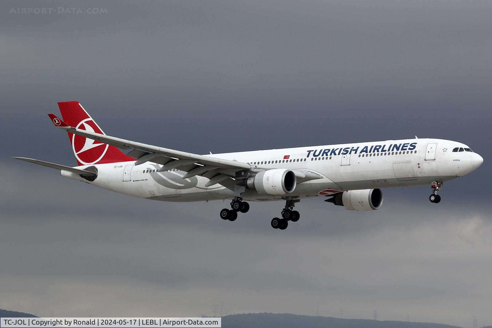 TC-JOL, 2015 Airbus A330-303 C/N 1644, at bcn