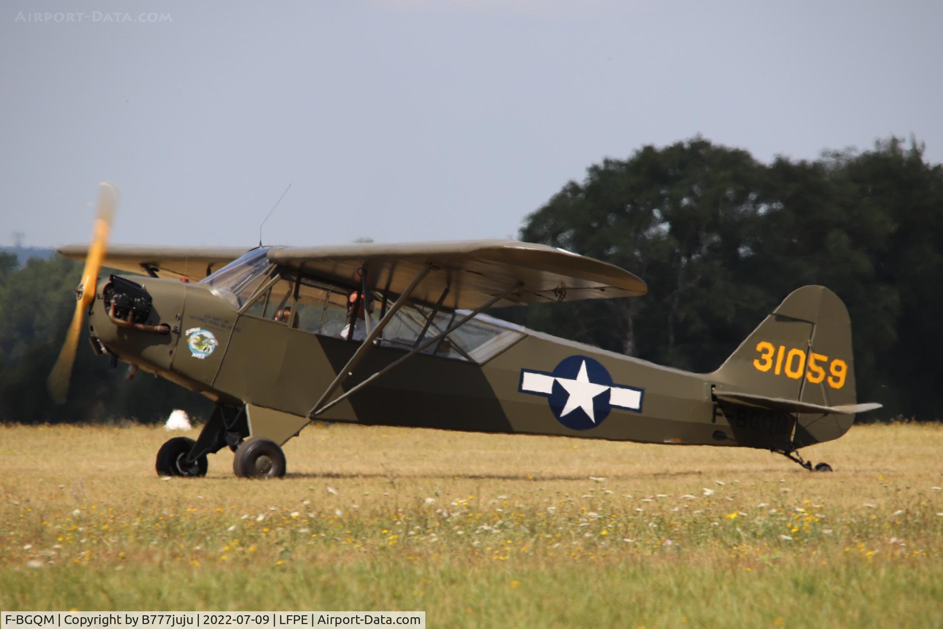 F-BGQM, Piper J3C-65 Cub Cub C/N 1059, during Meaux Airshow