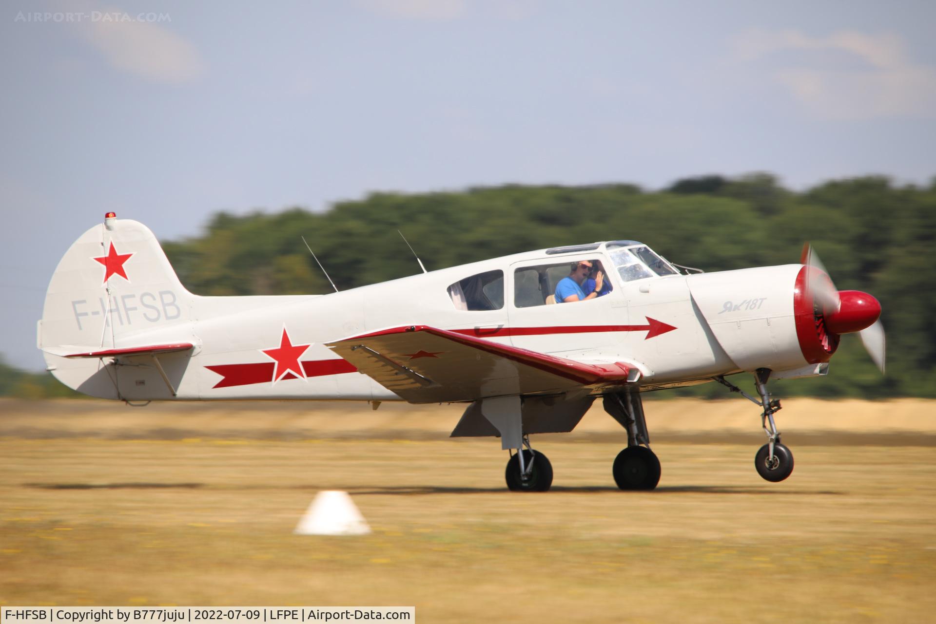 F-HFSB, Yakovlev Yak-18T C/N 8200916, during Meaux Airshow