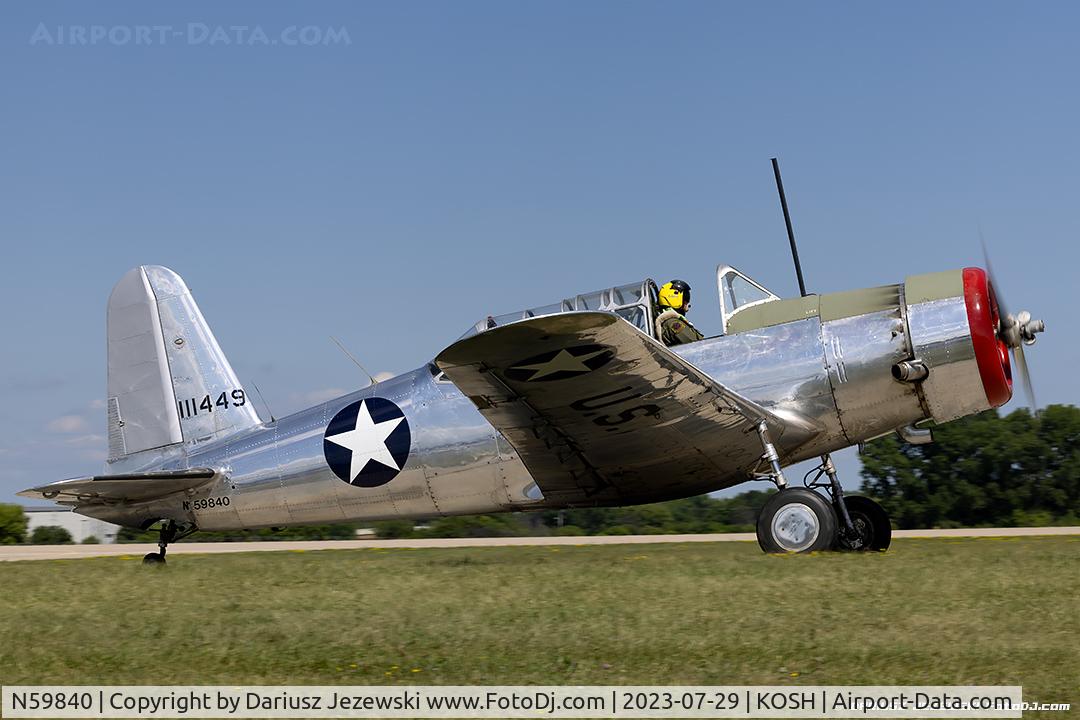 N59840, 1946 Consolidated Vultee BT-13B (SNV-2) C/N 2459, Consolidated Vultee BT-13B (SNV-2) Valiant  C/N 2459, N59840