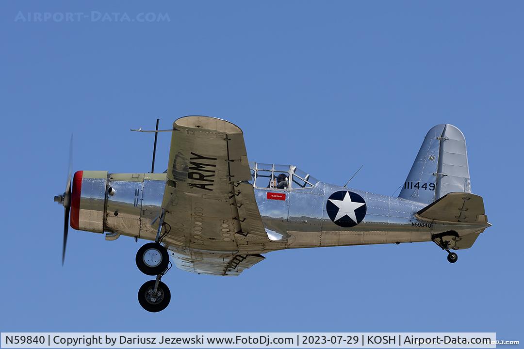 N59840, 1946 Consolidated Vultee BT-13B (SNV-2) C/N 2459, Consolidated Vultee BT-13B (SNV-2) Valiant  C/N 2459, N59840