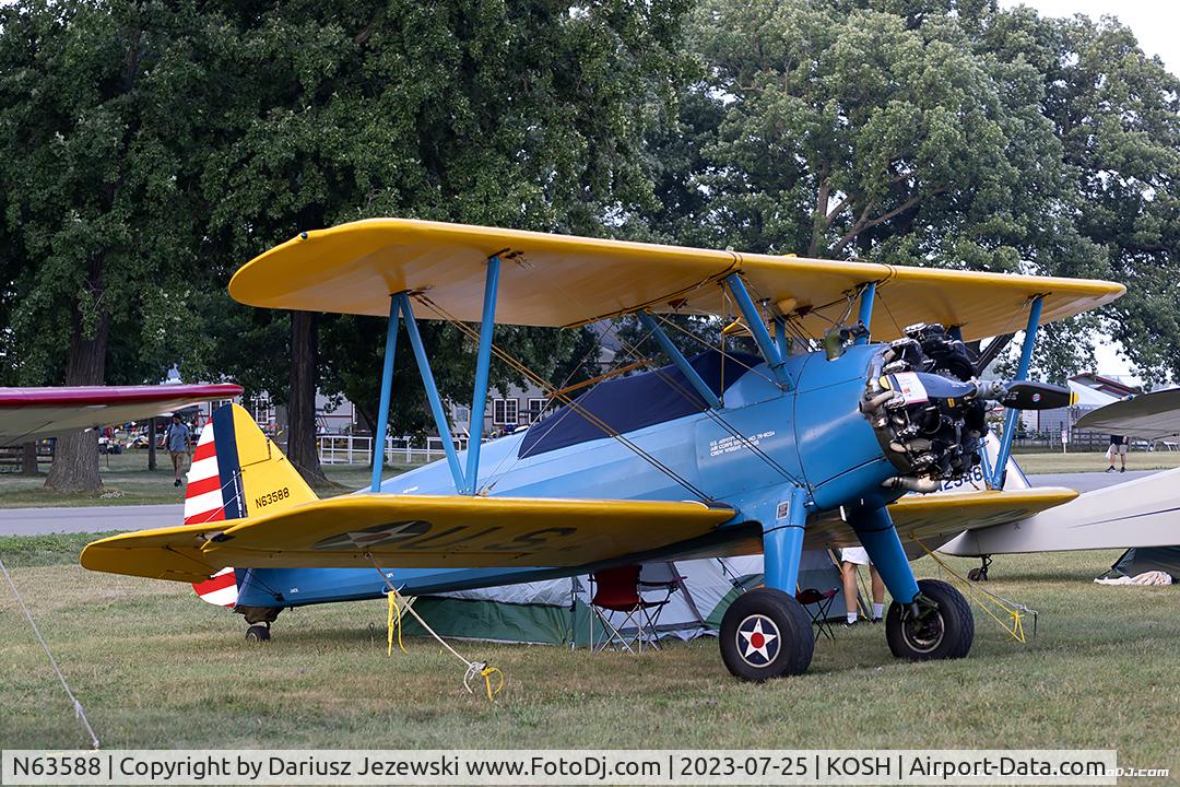 N63588, 1943 Boeing A75N1(PT17) C/N 75-8024, Boeing A75N1(PT-17) Stearman  C/N 75-8024, N63588