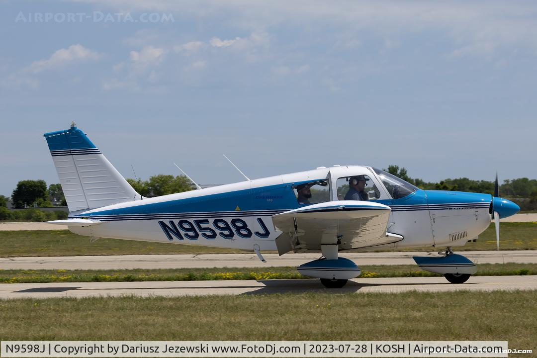 N9598J, 1966 Piper PA-28-180 Cherokee C/N 28-3744, Piper PA-28-180 Cherokee  C/N 28-3744, N9598J