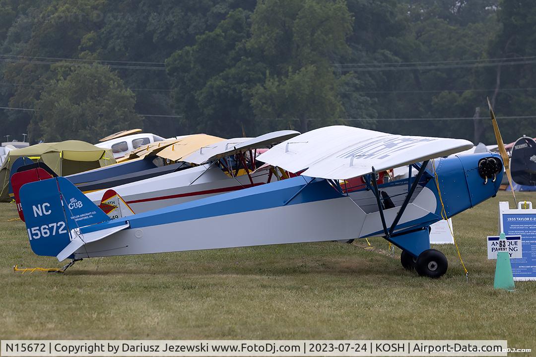 N15672, 1935 Taylorcraft H-2 C/N 337, Taylorcraft H-2  C/N 337, NC15672