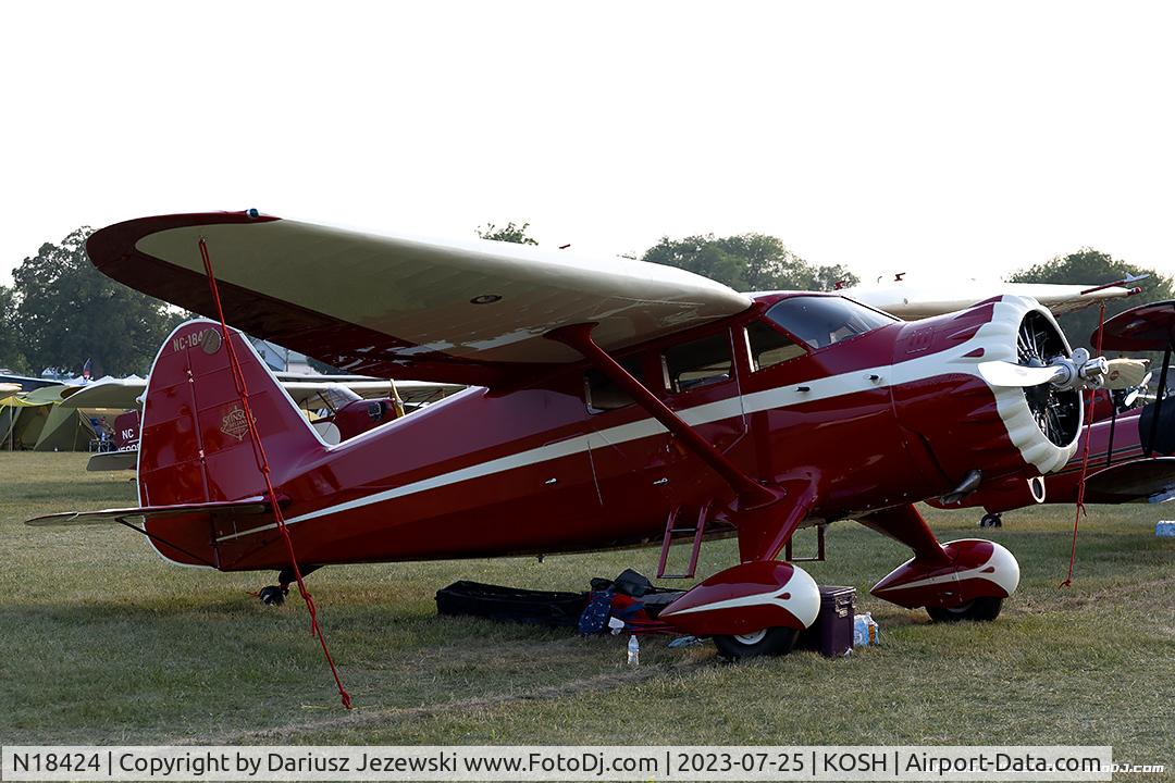 N18424, Beech 58 Baron C/N TH-1330, Stinson Aircraft Corp SR9FM  C/N 5729, NC18424