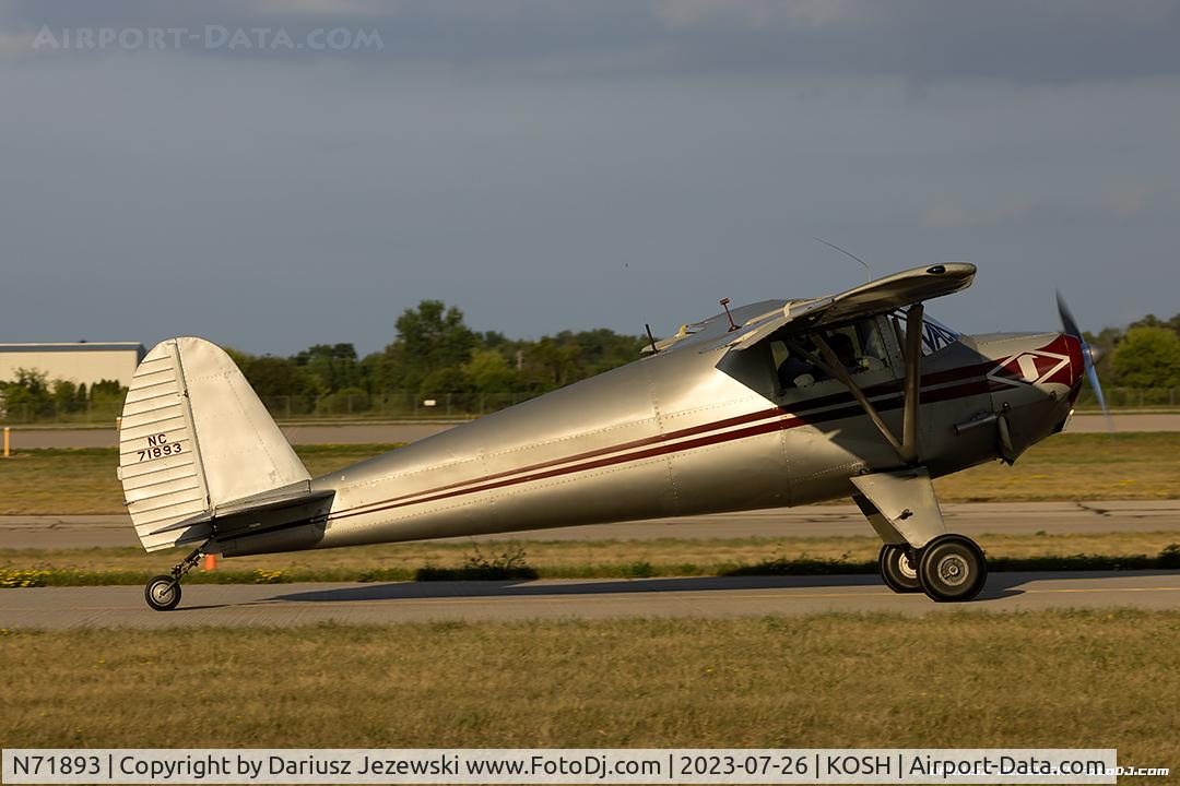 N71893, 1946 Luscombe 8A C/N 3320, Luscombe 8A Luscome Master  C/N 3320, NC71893