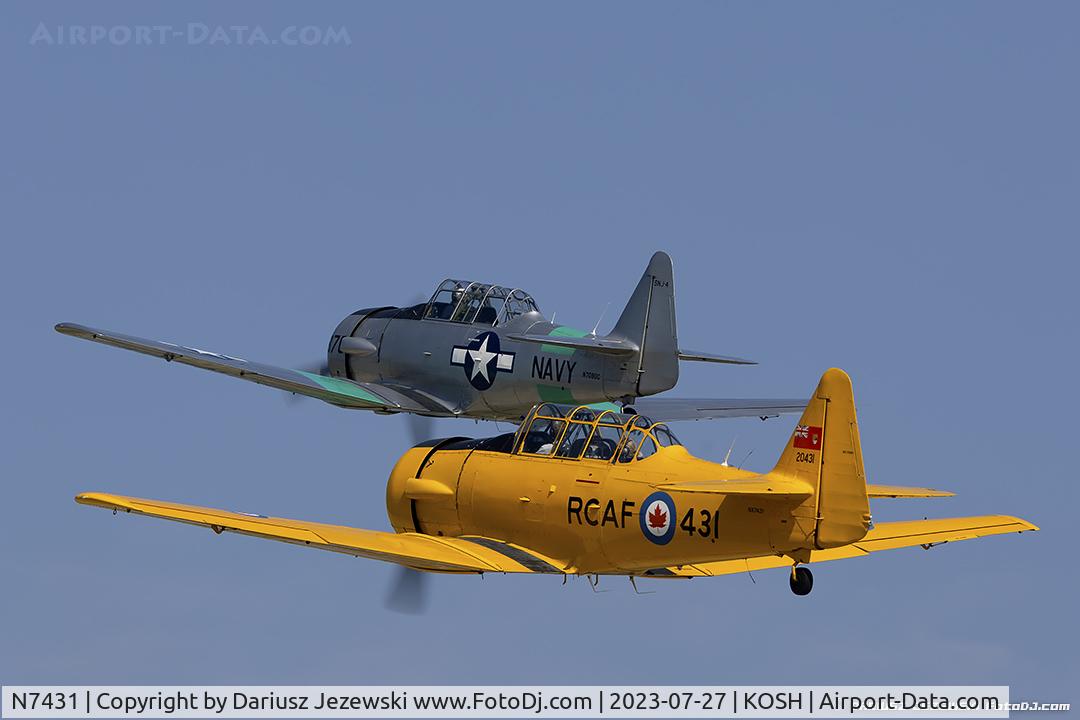 N7431, 1952 Canadian Car & Foundry Harvard MK IV C/N CCF4 222, Canadian Car & Foundry Harvard Mk.IV  C/N CCF4 222, NX7431