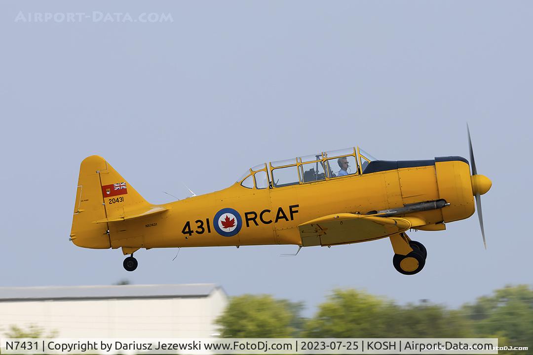 N7431, 1952 Canadian Car & Foundry Harvard MK IV C/N CCF4 222, Canadian Car & Foundry Harvard Mk.IV  C/N CCF4 222, NX7431