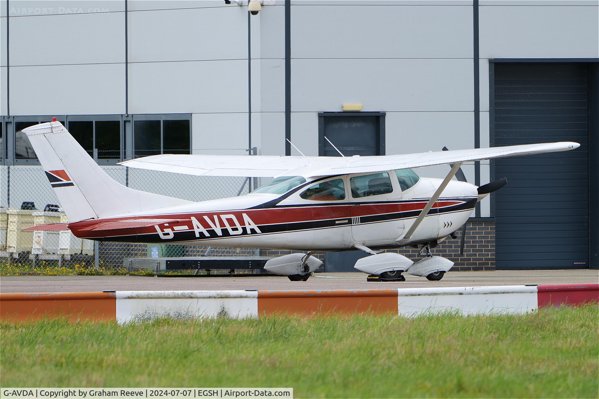 G-AVDA, 1967 Cessna 182K Skylane C/N 182-57959, Parked at Norwich.