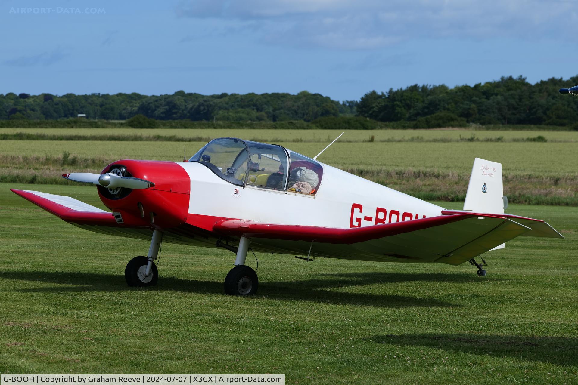 G-BOOH, 1956 Jodel D-112 C/N 481, On the ground at Northrepps.