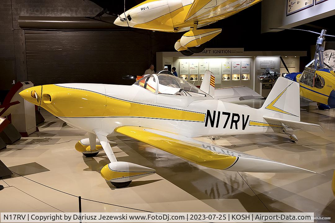 N17RV, 1971 Vans RV-3 C/N 173, Vans RV-3  C/N 173, N17RV - EAA Museum