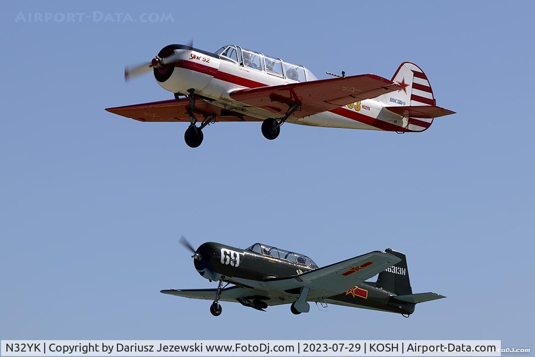 N32YK, 1986 Yakovlev Yak-52 C/N 866907, Yakovlev Yak-52  C/N 866907, N32YK