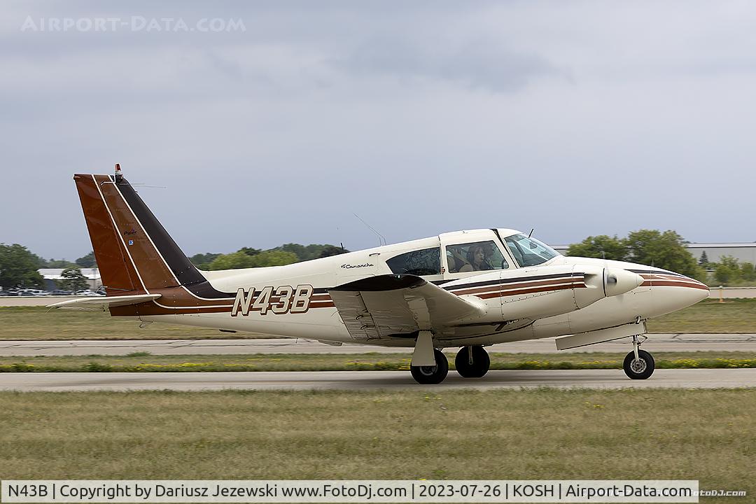N43B, 1963 Piper PA-30 Twin Comanche C/N 30-226, Piper PA-30 Twin Comanche  C/N 30-226, N43B