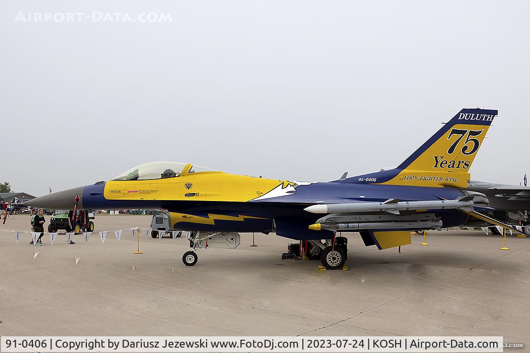91-0406, 1991 General Dynamics F-16C Fighting Falcon C/N CC-104, F-16CM Fighting Falcon 91-0406  from 179th FS 