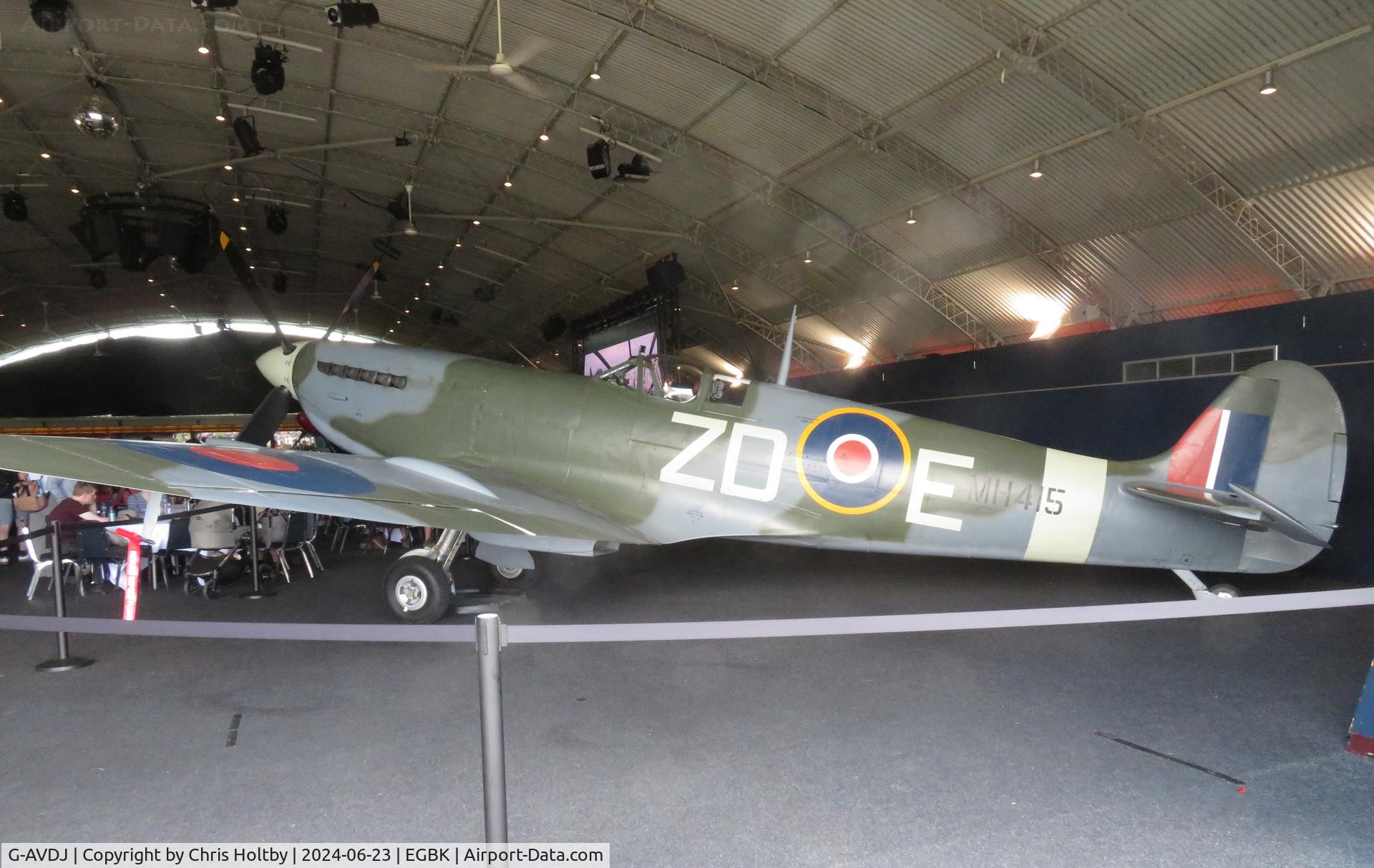G-AVDJ, 1943 Supermarine 361 Spitfire LF9C C/N CBAF.IX.533, In the Spitfire blister hangar at Sywell Aerodrome
