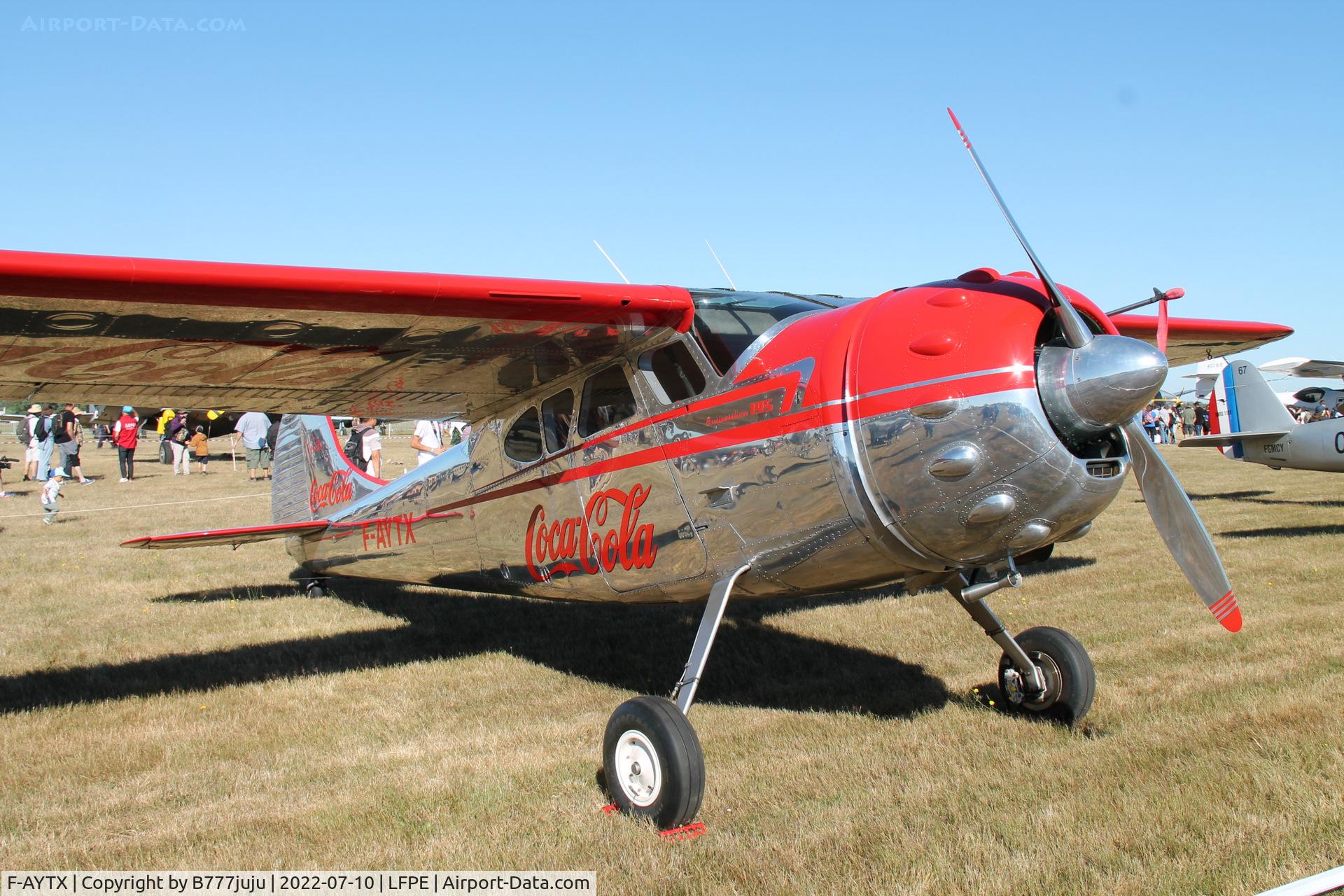 F-AYTX, 1950 Cessna 195 C/N 7496, during Meaux Airshow