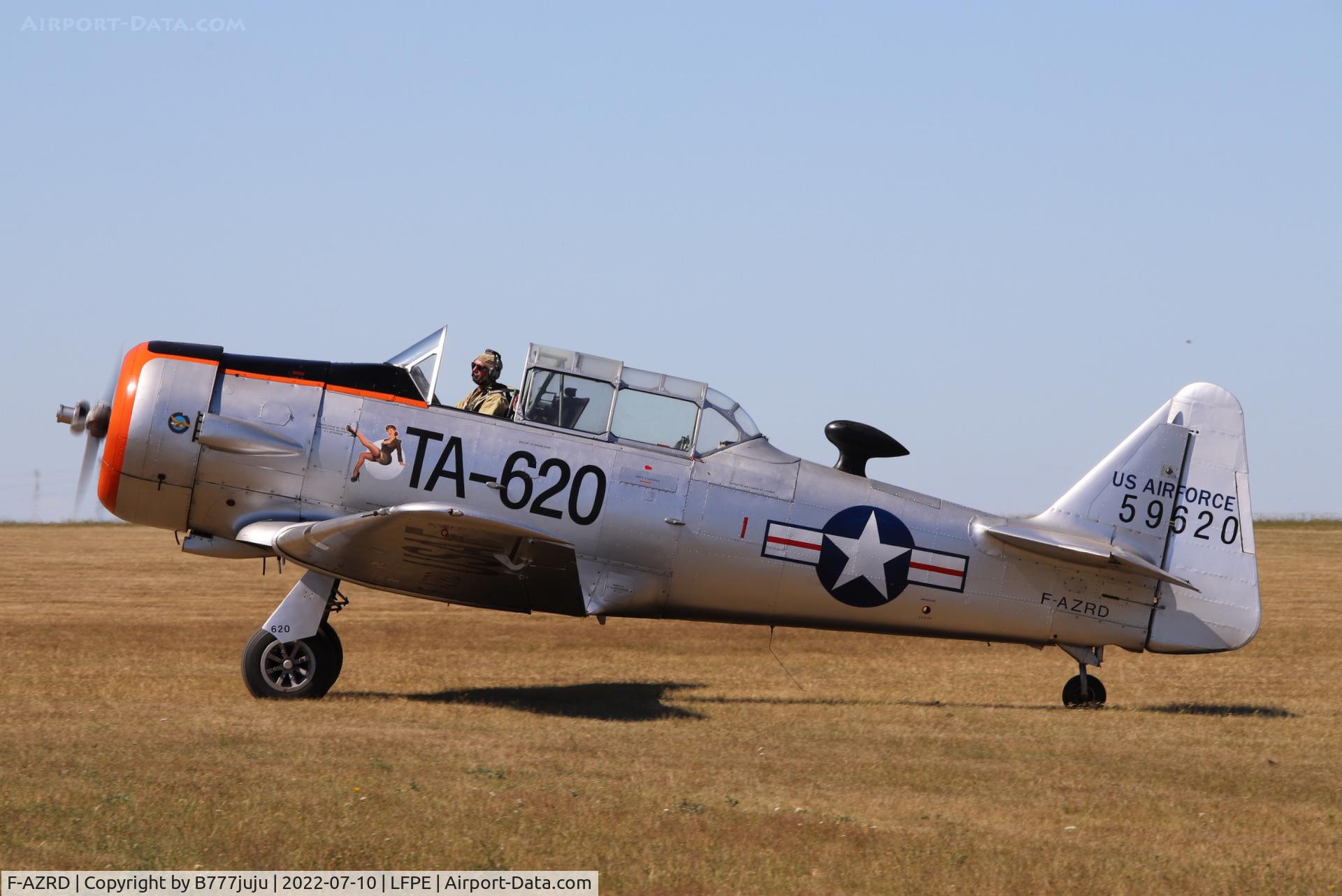 F-AZRD, 1943 North American AT-6D Harvard III C/N 88-14510 (42-44467), during Meaux Airshow