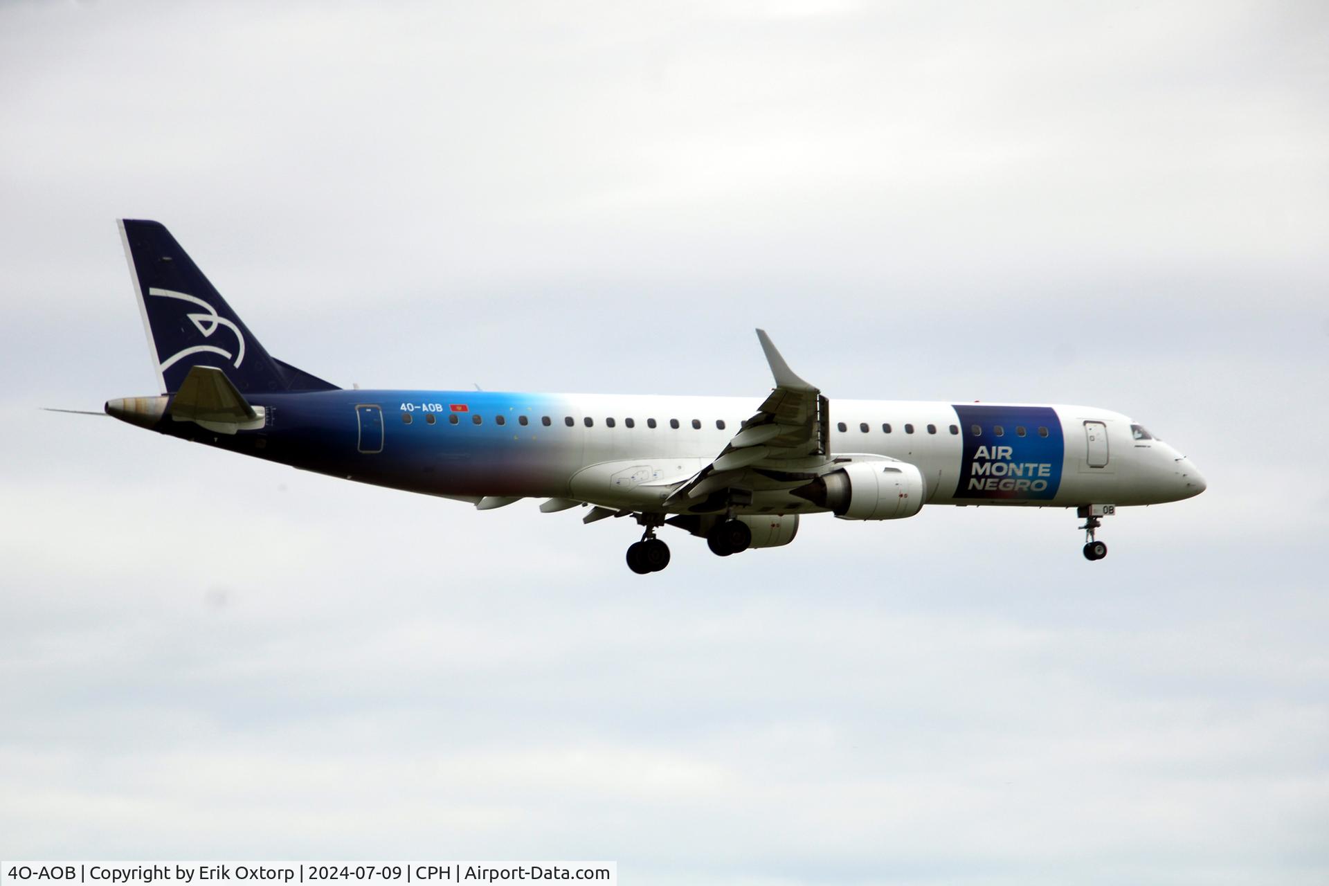 4O-AOB, 2009 Embraer 195LR (ERJ-190-200LR) C/N 19000283, 4O-AOB landing rw 04L