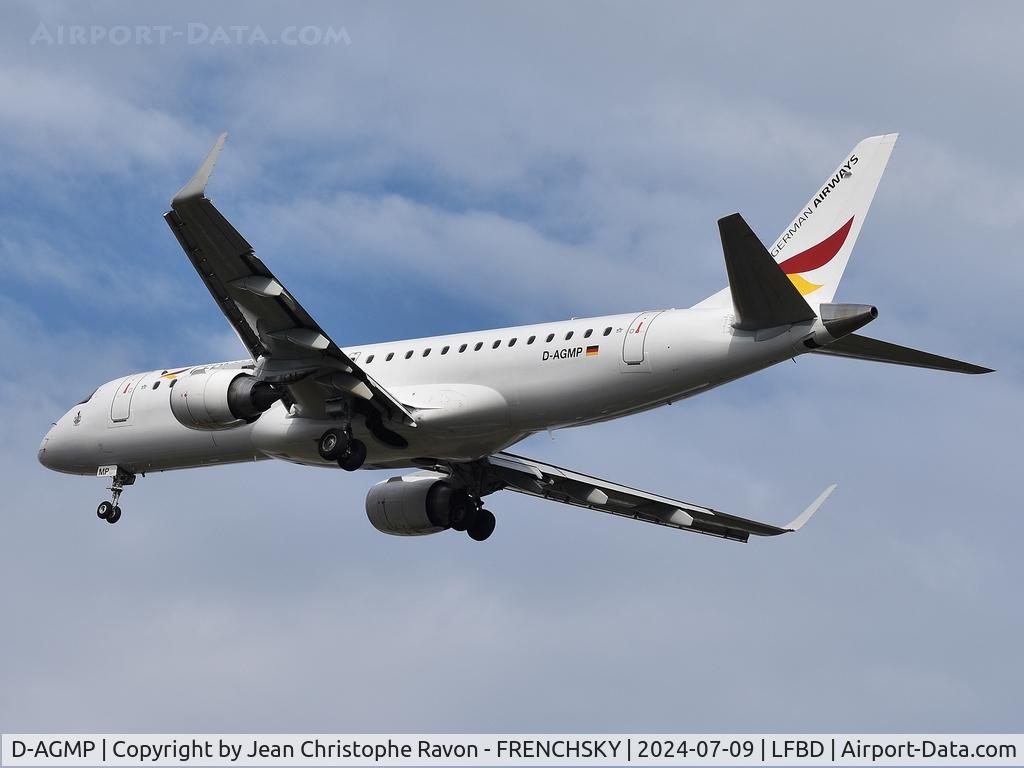 D-AGMP, 2009 Embraer 190AR (ERJ-190-100IGW) C/N 19000329, Amsterdam (AMS)	Bordeaux (BOD)	KL1441