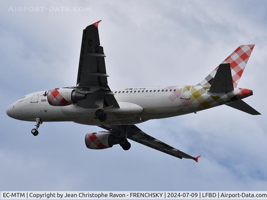 EC-MTM, 2003 Airbus A319-111 C/N 2062, Ajaccio (AJA)	Bordeaux (BOD)	V72405