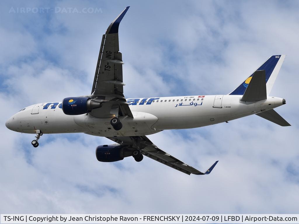 TS-ING, 1990 Airbus A320-211 C/N 140, Tunis (TUN)	Bordeaux (BOD)	BJ718