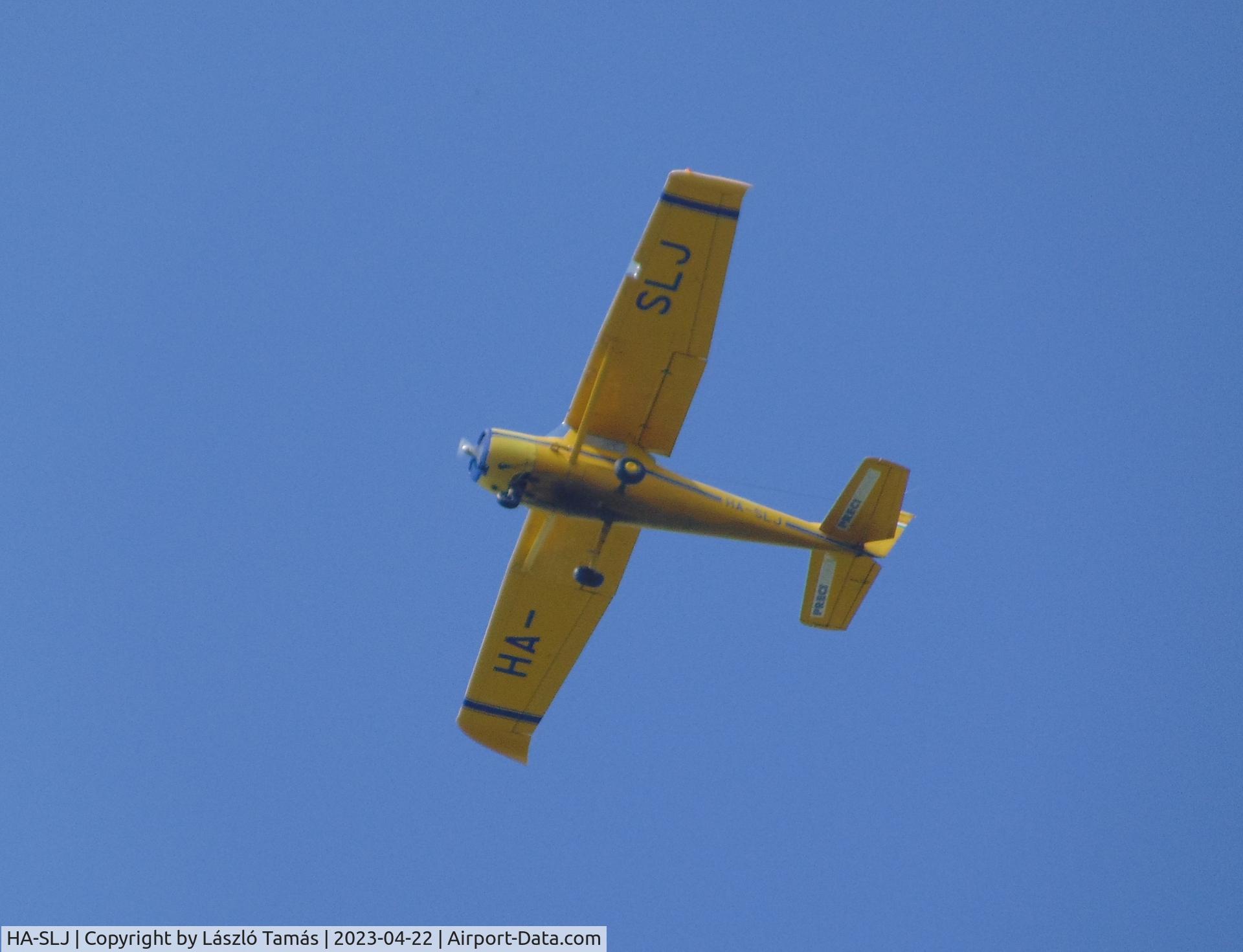 HA-SLJ, 1965 Cessna 150F C/N 150-62039, Fly by above Lake Balaton