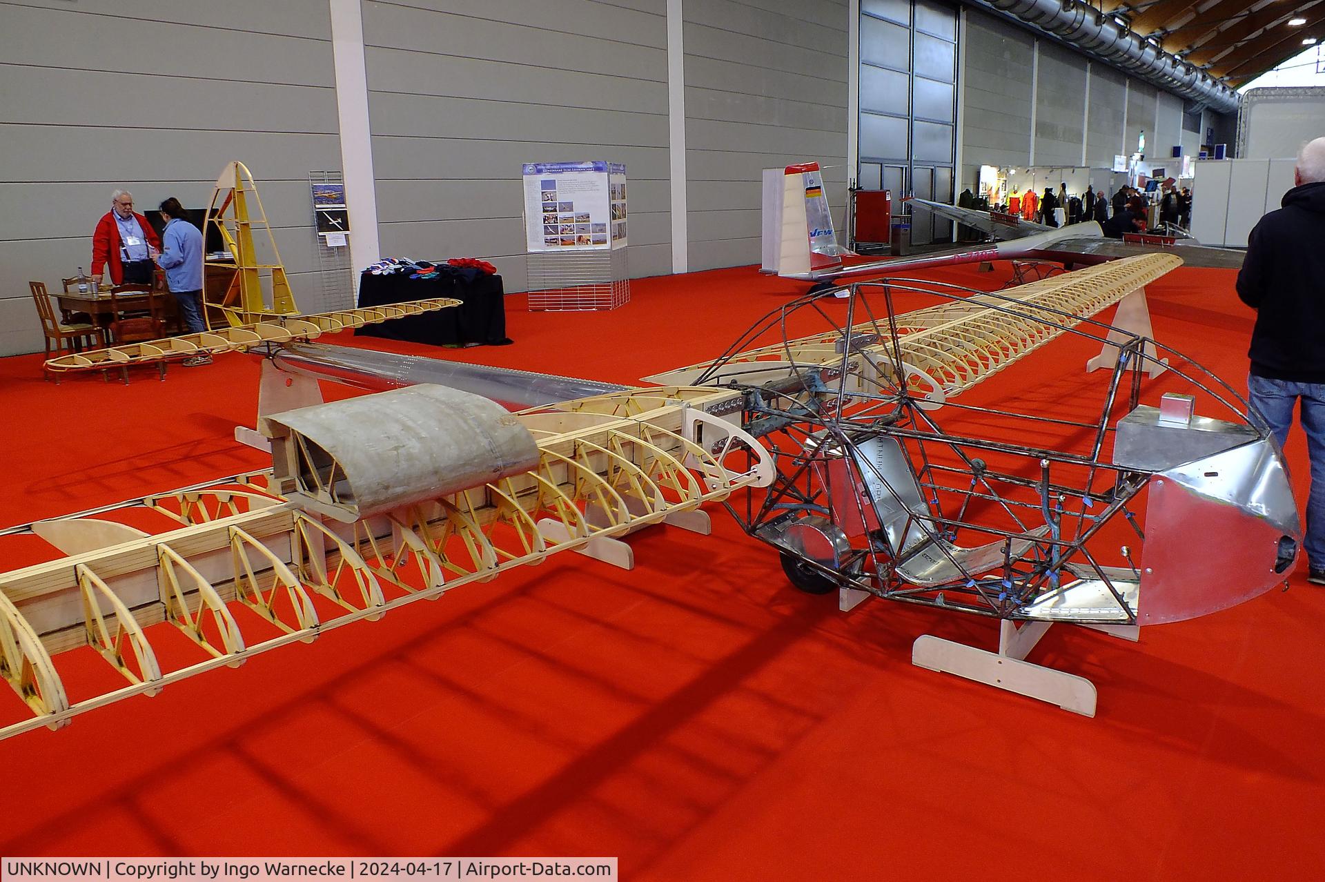 UNKNOWN, Greif-Flugzeugbau Greif I C/N not found_Greif I, Greif Flugzeugbau Greif I (restored?/replica?, minus outer skin, cockpit interior) at the AERO 2024, Friedrichshafen