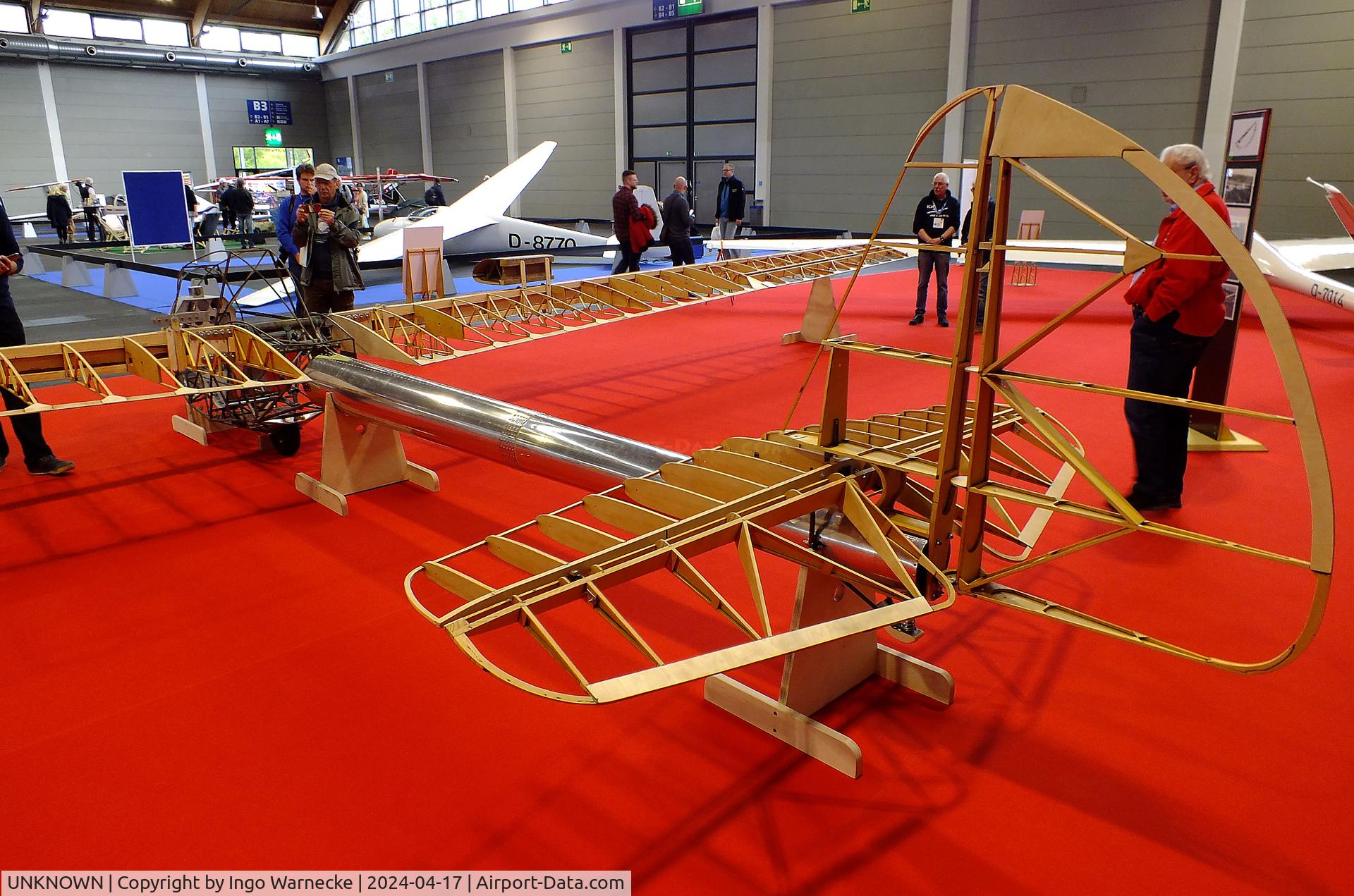 UNKNOWN, Greif-Flugzeugbau Greif I C/N not found_Greif I, Greif Flugzeugbau Greif I (restored?/replica?, minus outer skin, cockpit interior) at the AERO 2024, Friedrichshafen