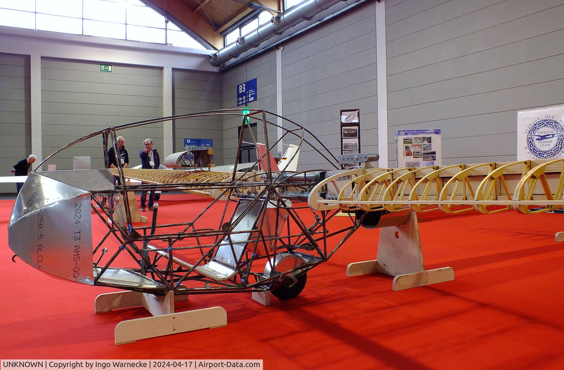 UNKNOWN, Greif-Flugzeugbau Greif I C/N not found_Greif I, Greif Flugzeugbau Greif I (restored?/replica?, minus outer skin, cockpit interior) at the AERO 2024, Friedrichshafen