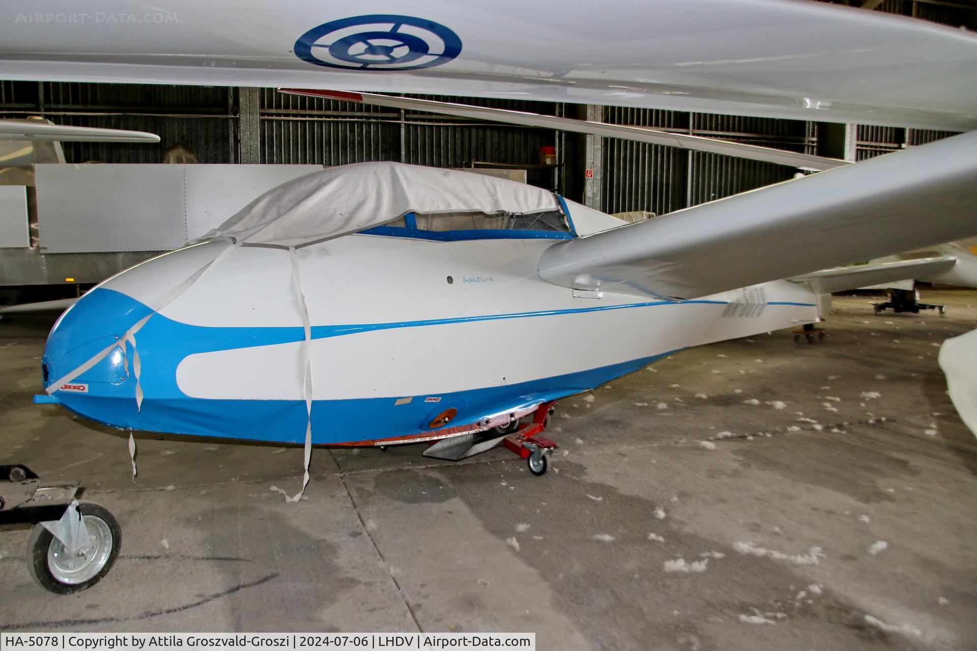 HA-5078, 1966 Scheibe Bergfalke III C/N 5579, LHDV - Dunaújváros Airport, Kisapostag - Hungary