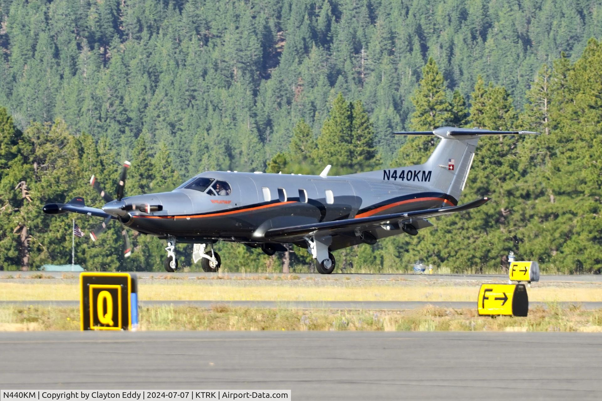 N440KM, 2020 Pilatus PC-12/47E NGX C/N 2034, Truckee Tahoe Airport in California 2024.