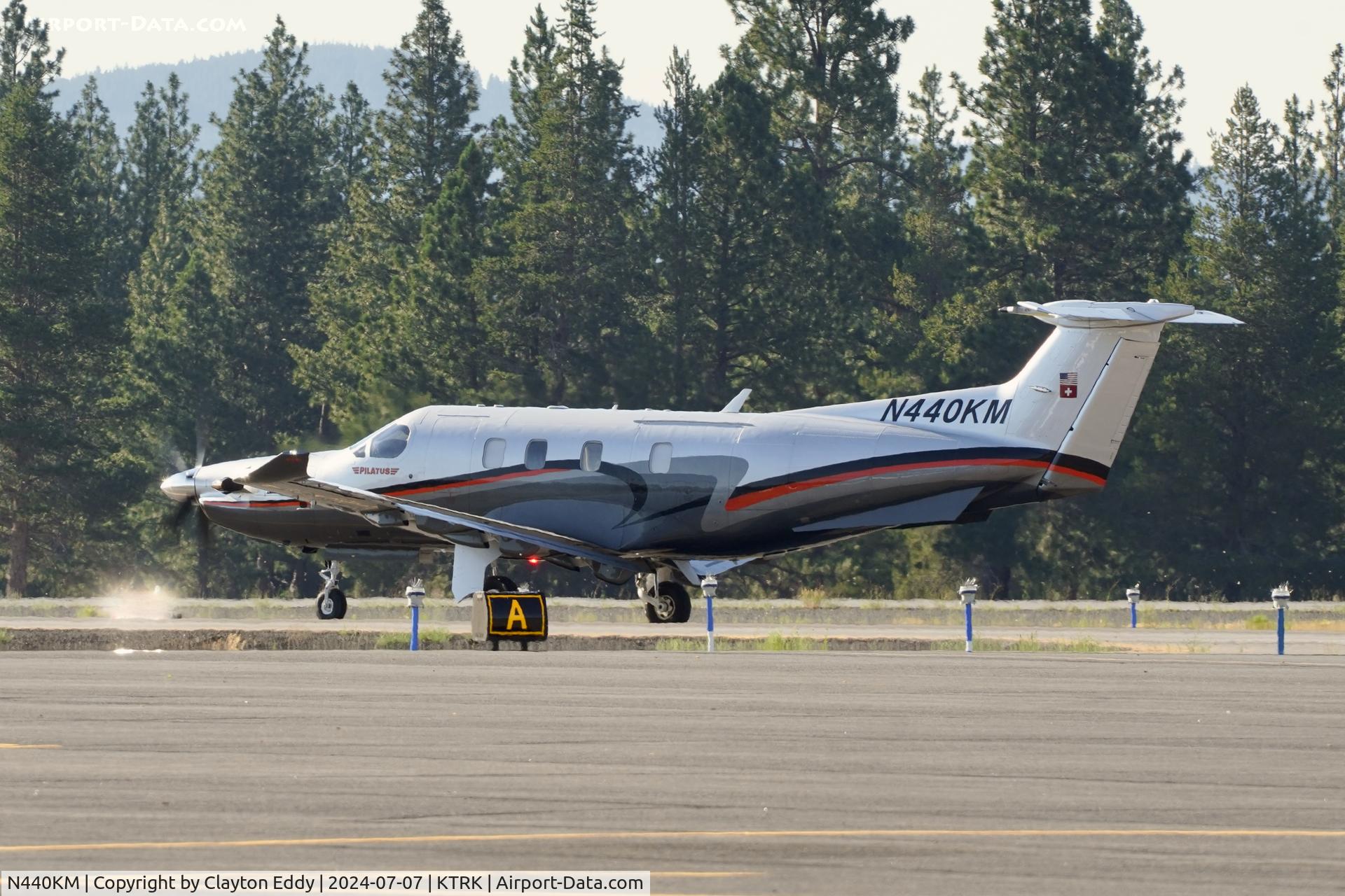 N440KM, 2020 Pilatus PC-12/47E NGX C/N 2034, Truckee Tahoe Airport in California 2024.