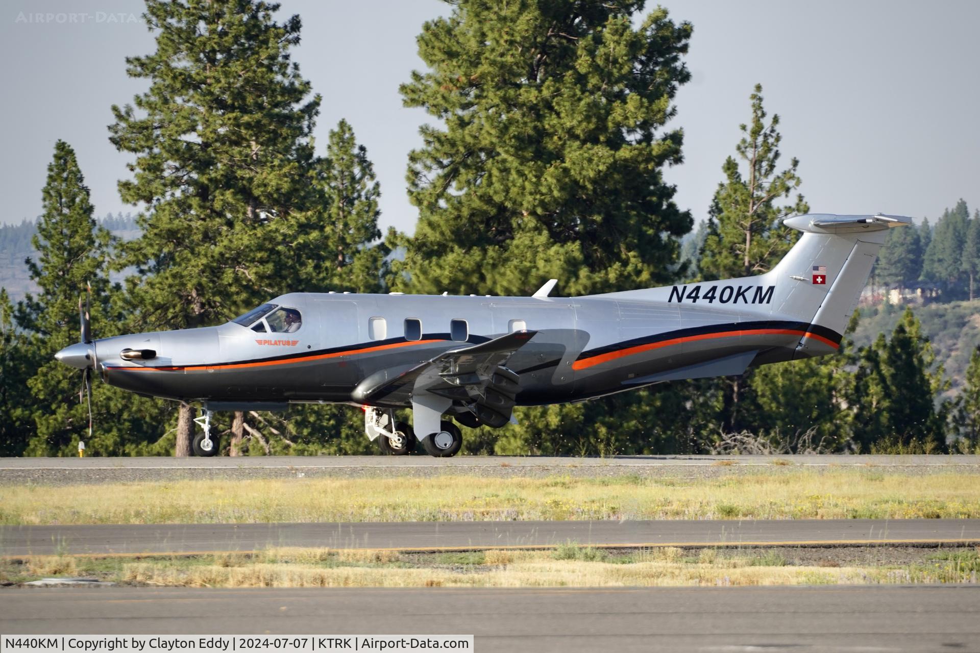 N440KM, 2020 Pilatus PC-12/47E NGX C/N 2034, Truckee Tahoe Airport in California 2024.