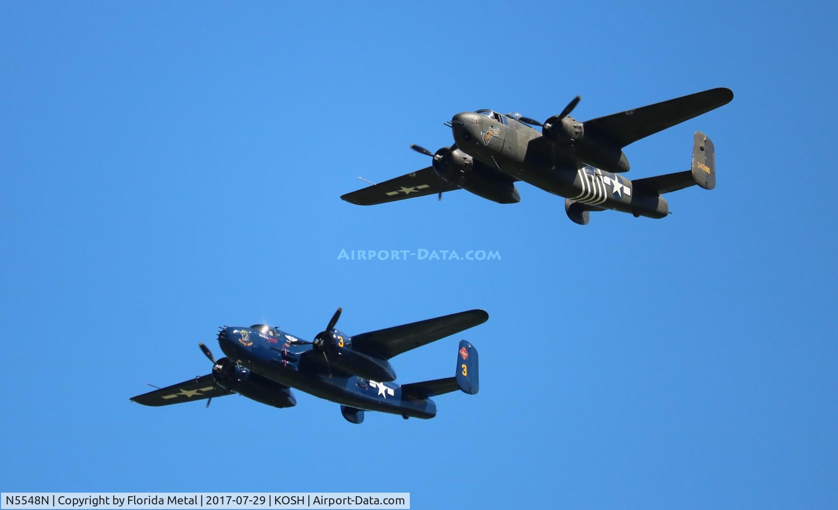 N5548N, 1943 North American B-25H Mitchell C/N 98-21107, OSH 2017 zx