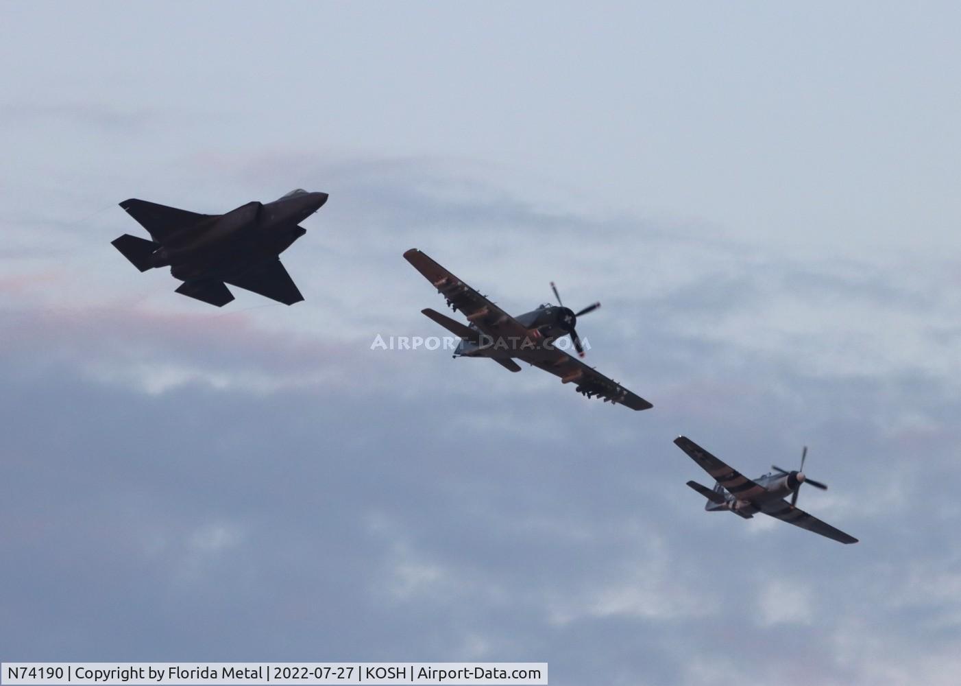 N74190, 1944 North American F-51D Mustang C/N 44-75452, OSH 2022 zx