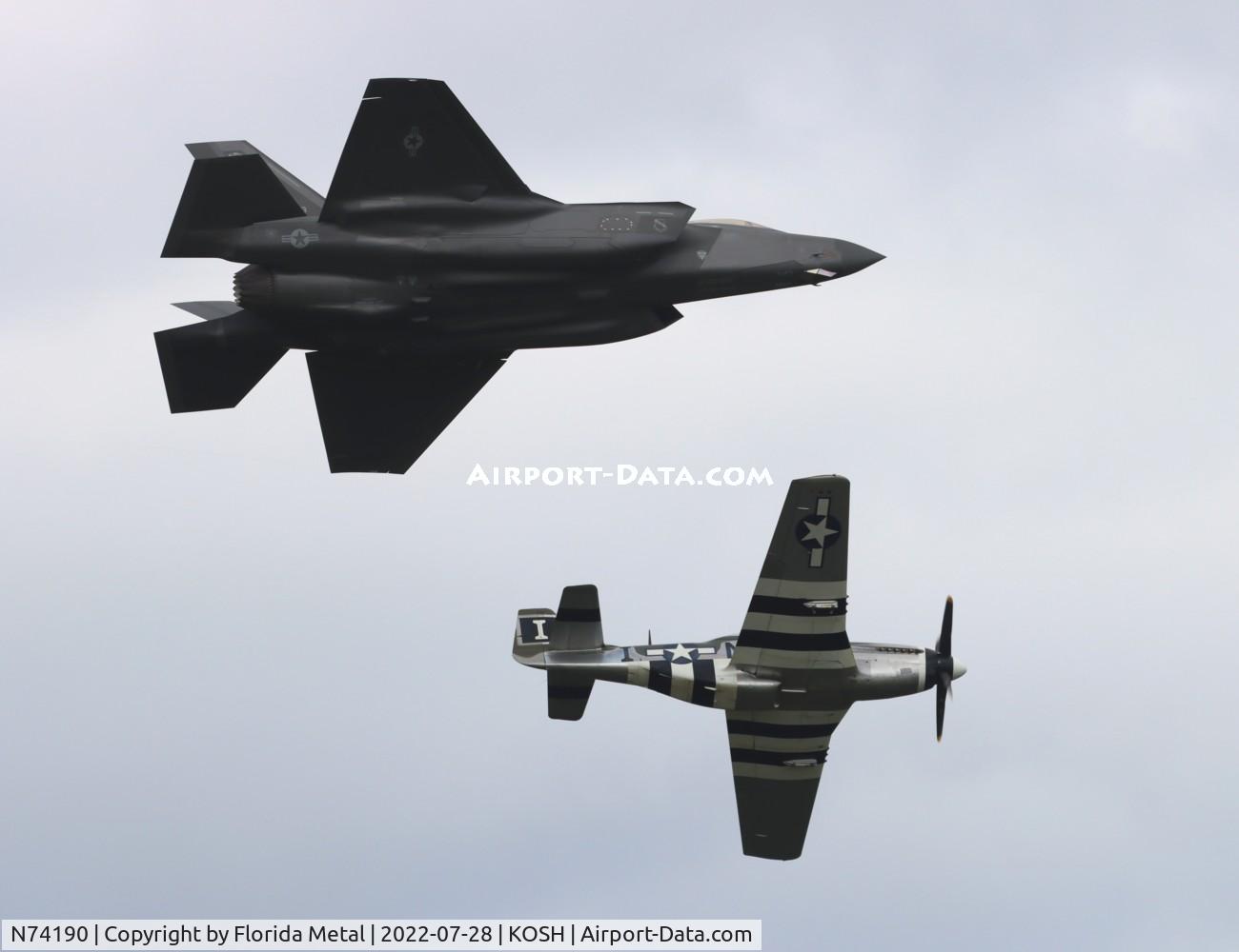 N74190, 1944 North American F-51D Mustang C/N 44-75452, OSH 2022 zx