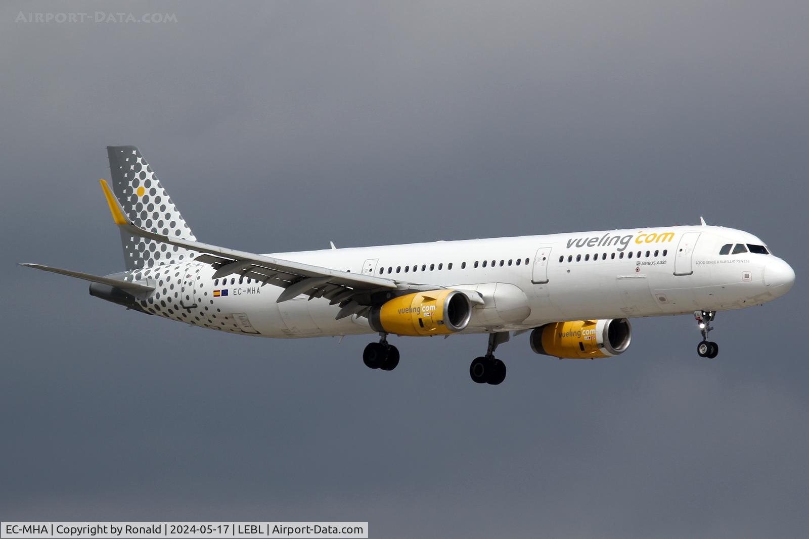 EC-MHA, 2015 Airbus A321-231 C/N 6684, at bcn